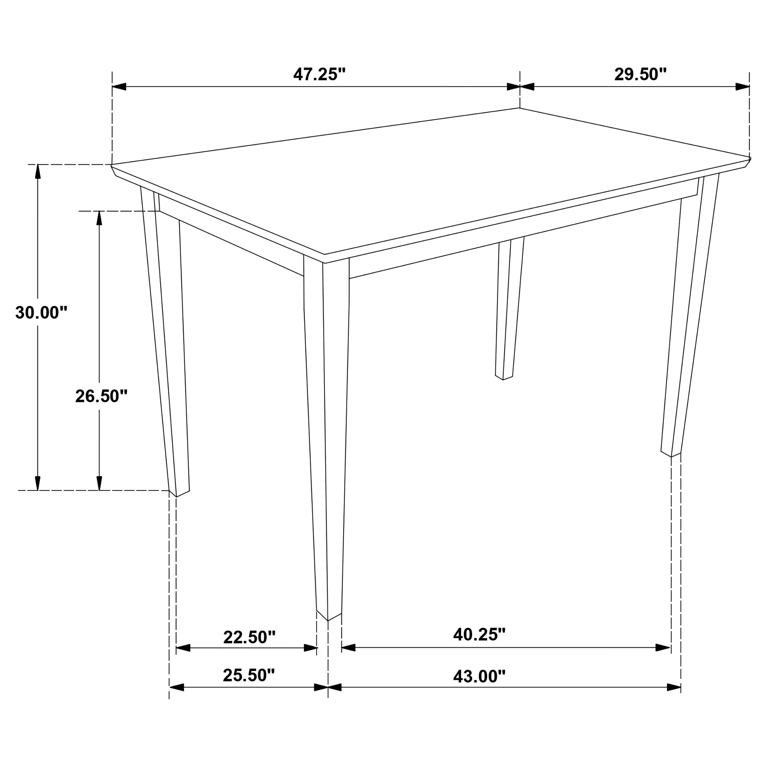 Oakdale Cappuccino 5pc Dining Set