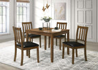 Parkwood 5-piece Square Dining Table Set Honey Brown - 150400