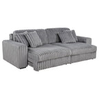 Jacana Corduroy Upholstered Dual Power Chaise Sofa Ivory