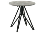 Hadi Round SmartTop Coffee Table Cement and Gunmetal