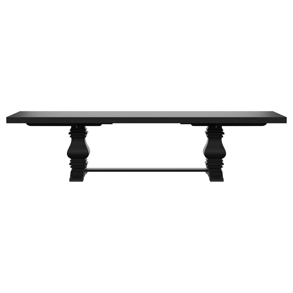 Florence 7-piece 126-inch Extension Dining Table Set Distressed Black