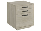 Loomis 3-drawer Home Office File Cabinet Whitewashed Grey