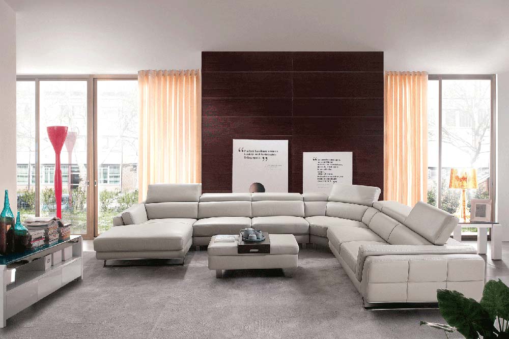 ESF Furniture - Sectional Left in Light Grey - 582-Sectional Left