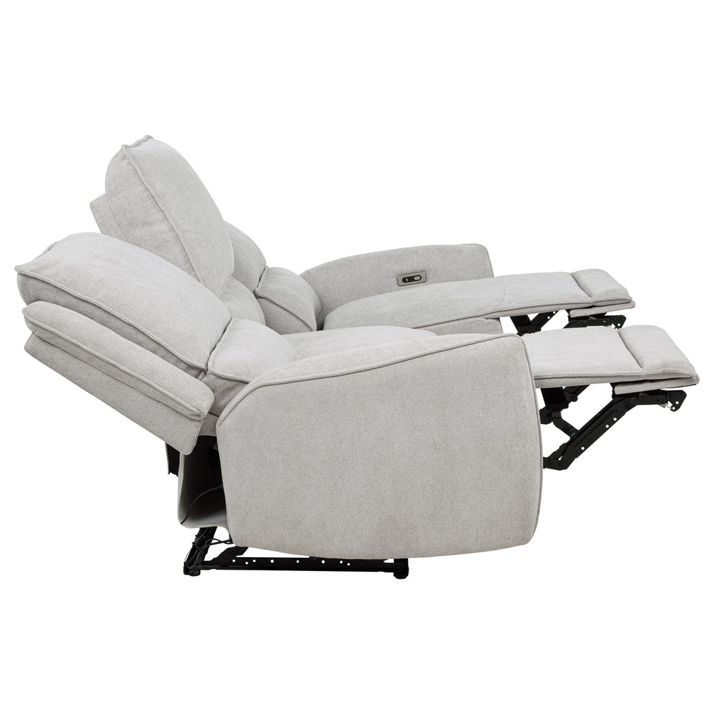 Sylmar 2-piece Chenille Power Reclining Sofa Set Dove Grey