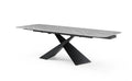 ESF Furniture - 9422 Dining Table Two 16'' Extensions in Dark Grey - 9422TABLE