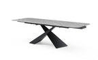 ESF Furniture - 9422 Dining Table Two 16'' Extensions in Dark Grey - 9422TABLE