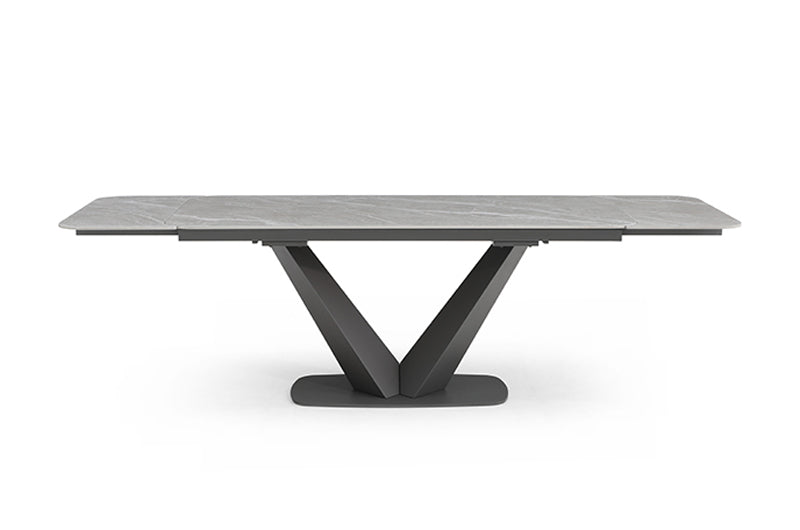 ESF Furniture - Cloud Dining Table Two 16'' Extensions in Light Grey - CLOUDTABLE