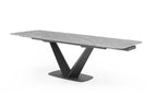 ESF Furniture - Cloud 7 Piece Dining Table Set in Light Grey - CLOUDTABLE-7SET