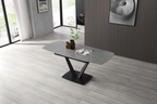 ESF Furniture - 109 - 9 Piece Dining Table Set in Grey - 109TABLEGREY-9SET