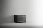 ESF Furniture - Vulcano 3 Piece King Bedroom Set in Luxury Grey Oak - VULCANOKSBED-3SET