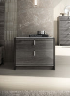 ESF Furniture - Vulcano 5 Piece Queen Bedroom Set in Luxury Grey Oak - VULCANOQSBED-5SET