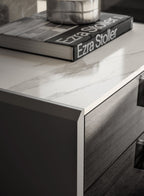 ESF Furniture - Vulcano 5 Piece King Bedroom Set in Luxury Grey Oak - VULCANOKSBED-5SET