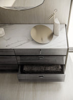 ESF Furniture - Vulcano 3 Piece King Bedroom Set in Luxury Grey Oak - VULCANOKSBED-3SET