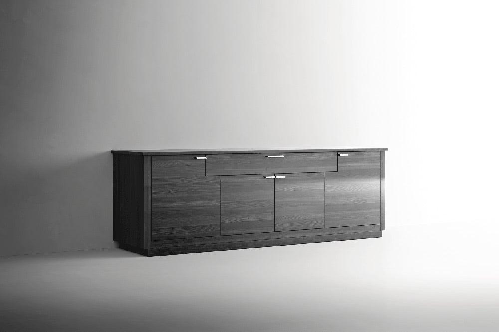 ESF Furniture - Vulcano 4 Door Buffet in Luxury Grey Oak - VULCANOBUFFET