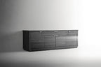 ESF Furniture - Vulcano 4 Door Buffet with Mirror in Luxury Grey Oak - VULCANOBUFFET-MIRROR