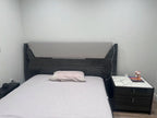 ESF Furniture - Vulcano 3 Piece King Bedroom Set in Luxury Grey Oak - VULCANOKSBED-3SET