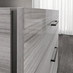 ESF Furniture - Mia 3 Piece Queen Size Bedroom Set in Silver Grey - MIAQSBED-3SET
