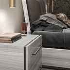 ESF Furniture - Mia 3 Piece King Size Bedroom Set in Silver Grey - MIAKSBED-3SET