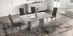 ESF Furniture - Mia 9 Piece Dining Room Set in Silver Grey - MIATABLE-9SET