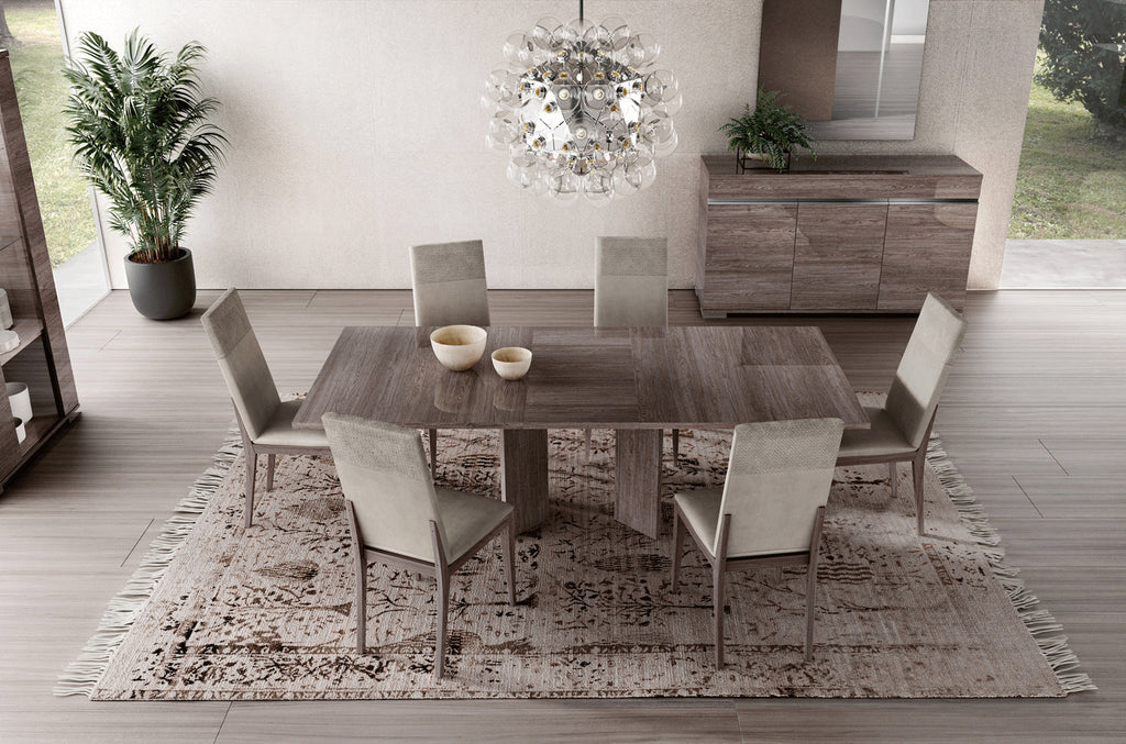 ESF Furniture - Viola 8 Piece Dining Room Set in Purple Elm - VIOLATABLE-8SET