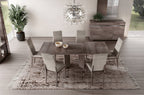 ESF Furniture - Viola 9 Piece Dining Room Set in Purple Elm - VIOLATABLE-9SET