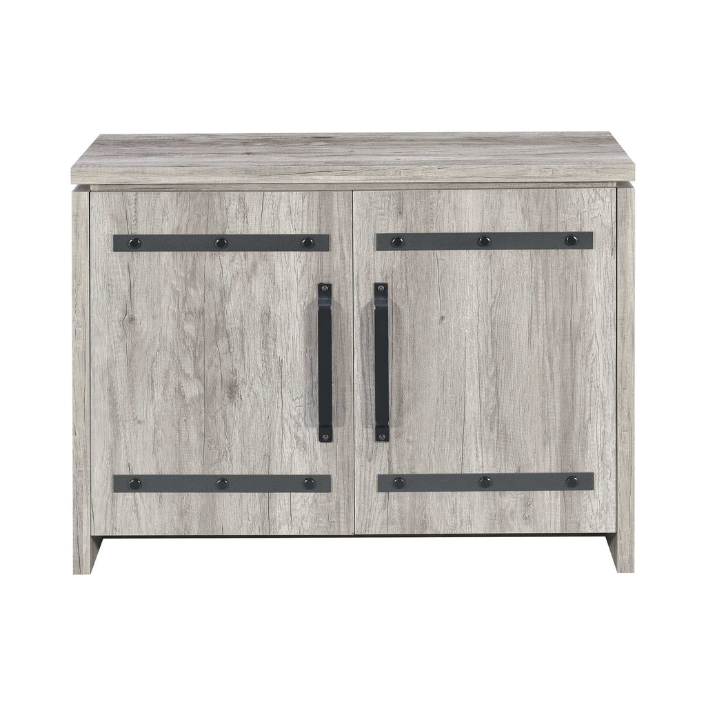 Enoch 2-door Engineered Wood Accent Cabinet Grey Driftwood