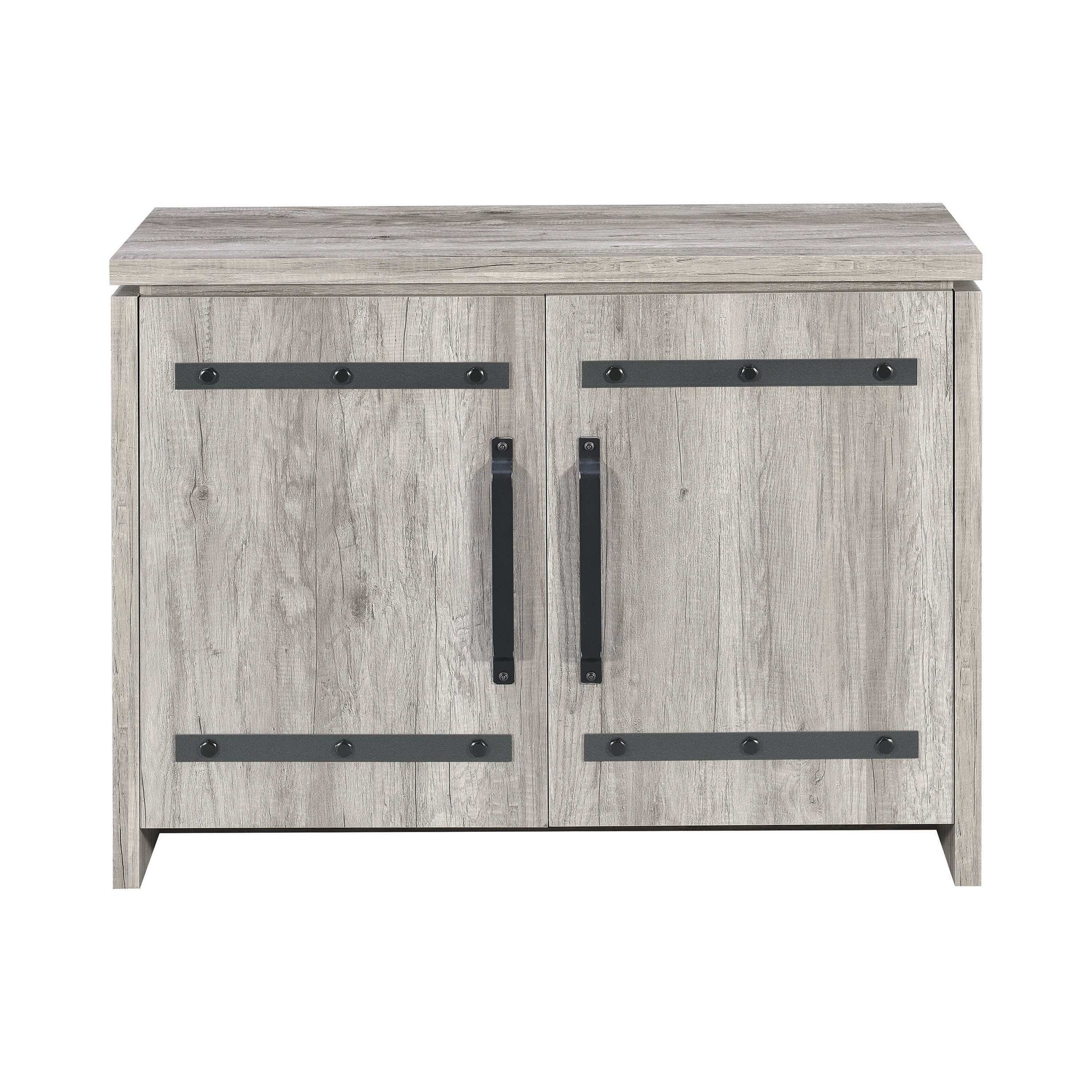 Enoch 2-door Engineered Wood Accent Cabinet Grey Driftwood