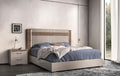 ESF Furniture - Nora Queen Size Bed w/ Light in Walnut - NORAQS