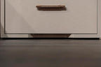 ESF Furniture - Nora 5 Piece Queen Size Bedroom Set w/ Light in Walnut - NORAQS-5SET