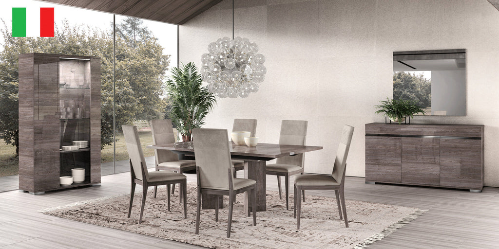 ESF Furniture - Viola 5 Piece Dining Room Set in Purple Elm - VIOLATABLE-5SET