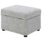 Winter Upholstered Hydraulic Lift Top Storage Ottoman Beige