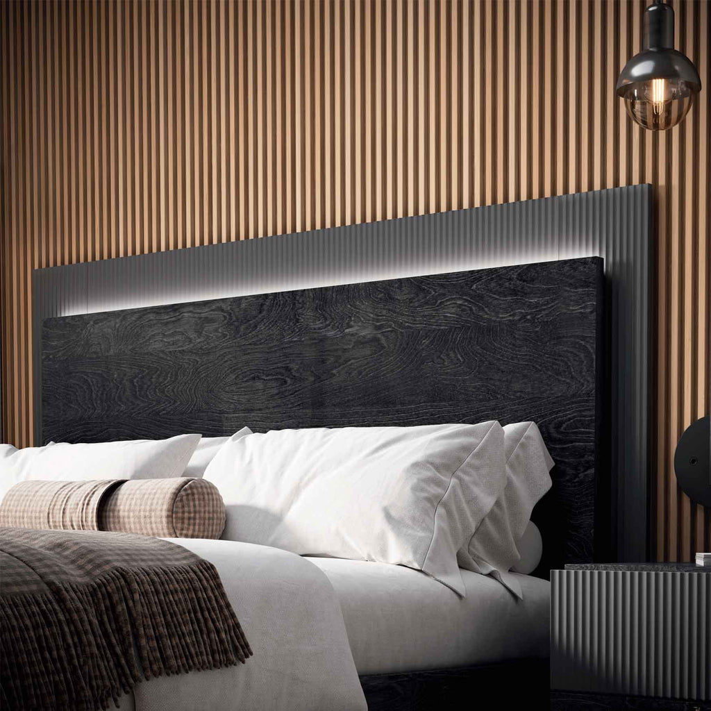 ESF Furniture - Onyx 8 Piece Queen Size Bedroom Set in Metallic Matte - ONYXQS-8SET