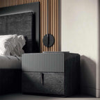 ESF Furniture - Onyx 7 Piece King Size Bedroom Set in Metallic Matte - ONYXKS-7SET