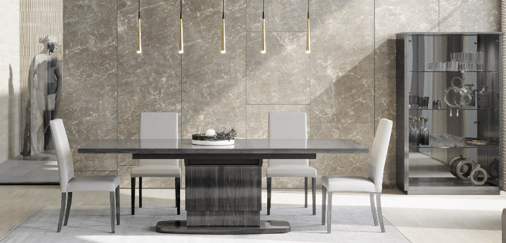 ESF Furniture - Vulcano 10 Piece Dining Room Set in Luxury Grey Oak - VULCANOTABLE-10SET