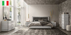 ESF Furniture - Mia 5 Piece King Size Bedroom Set in Silver Grey - MIAKSBED-5SET