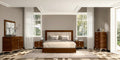 ESF Furniture - Eva 6 Piece King Bedroom Set in Rich Tobacco Walnut - EVAKSBED-6SET
