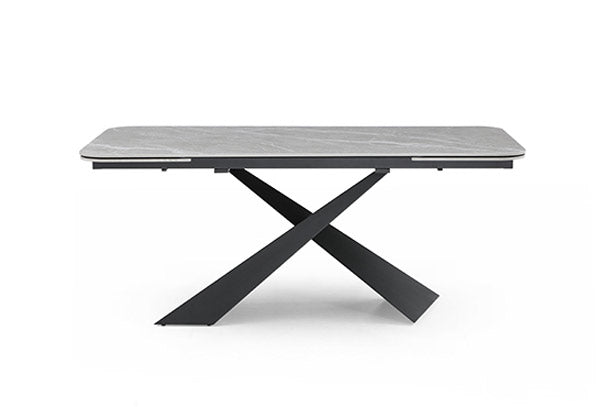 ESF Furniture - 9422 - 7 Piece Dining Table Set in Dark Grey - 9422TABLE-7SET