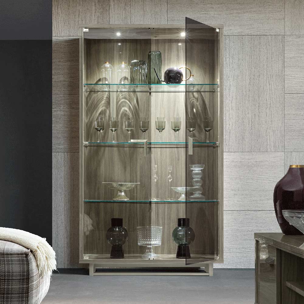 ESF Furniture - Volare 2 Door China in Grey - VOLARECHINAGREY