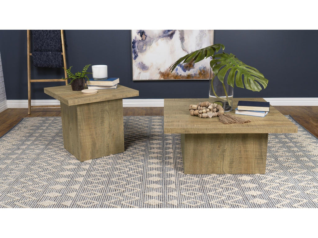 Devar Square Engineered Wood Coffee Table Mango Brown