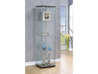 Bellatrix 3-shelf Clear Glass Curio Cabinet Cappuccino