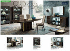 ESF Furniture - Volare 12 Piece Dining Room Set in Walnut - VOLARETABLE-12SET