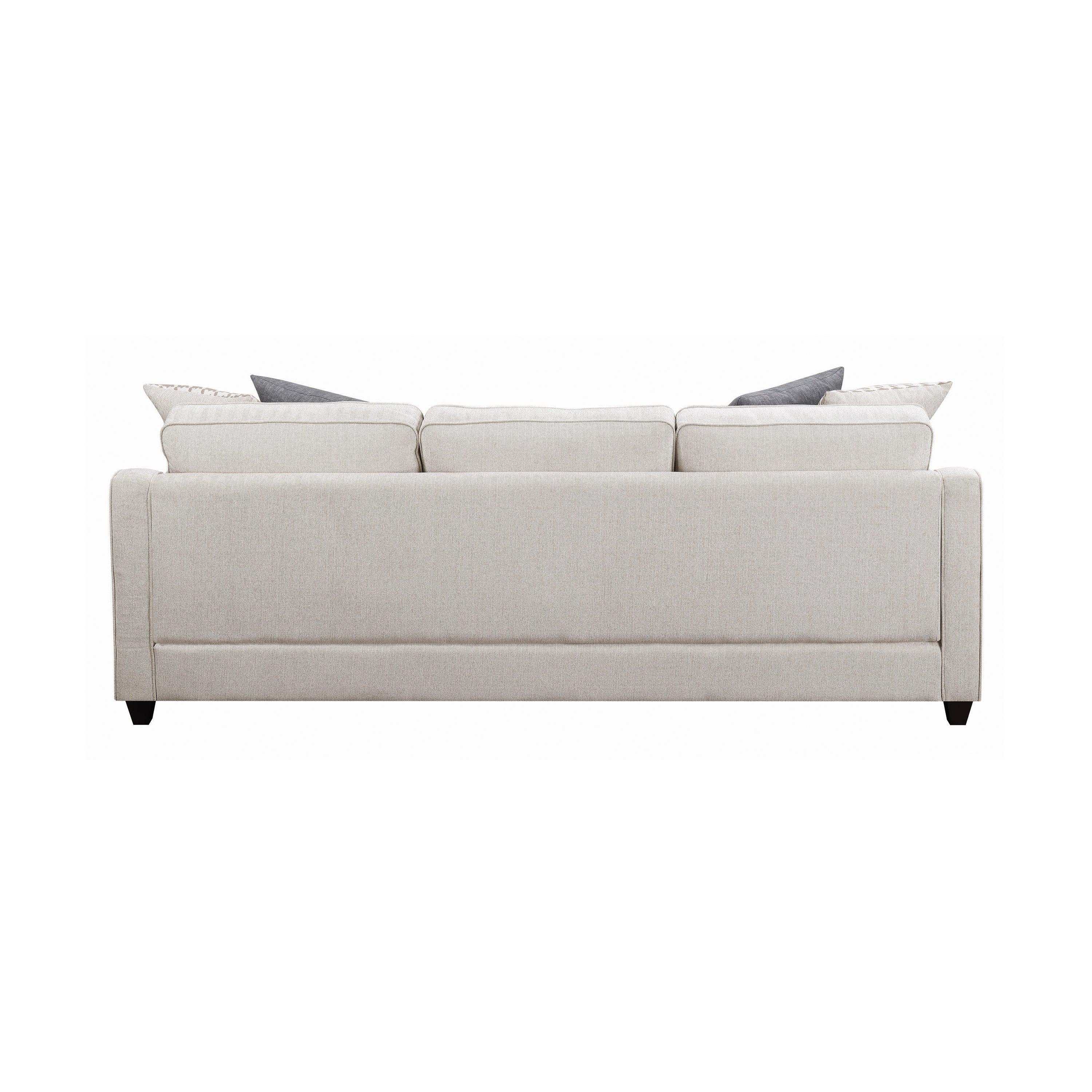 Mcloughlin Upholstered Sloped Arm Sectional Sofa Platinum