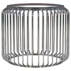 Veena Round Metal Dining Table Base Chrome - 193430