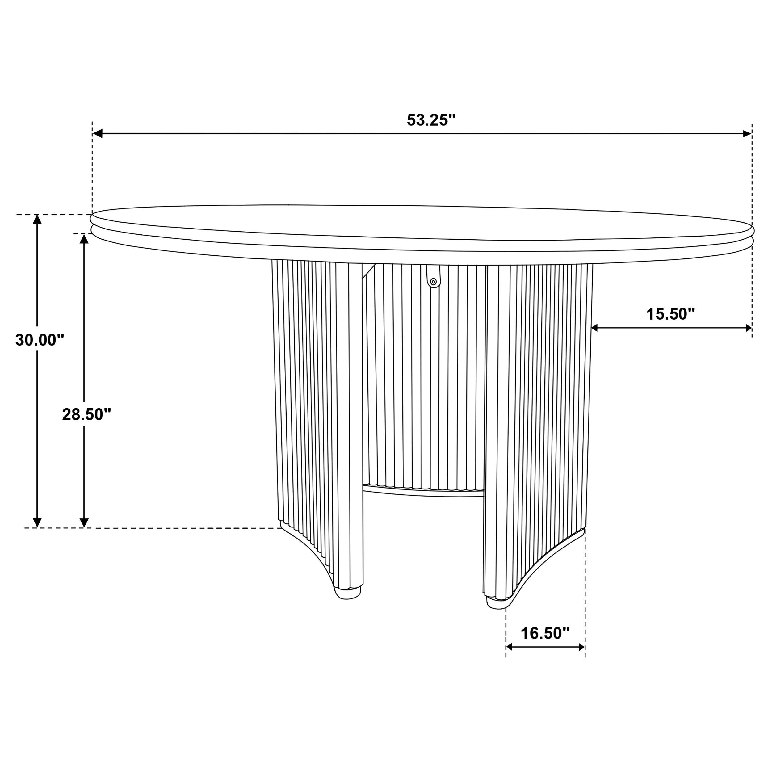 Adina Distressed Light Brown 53-inch Round Wood Dining Table