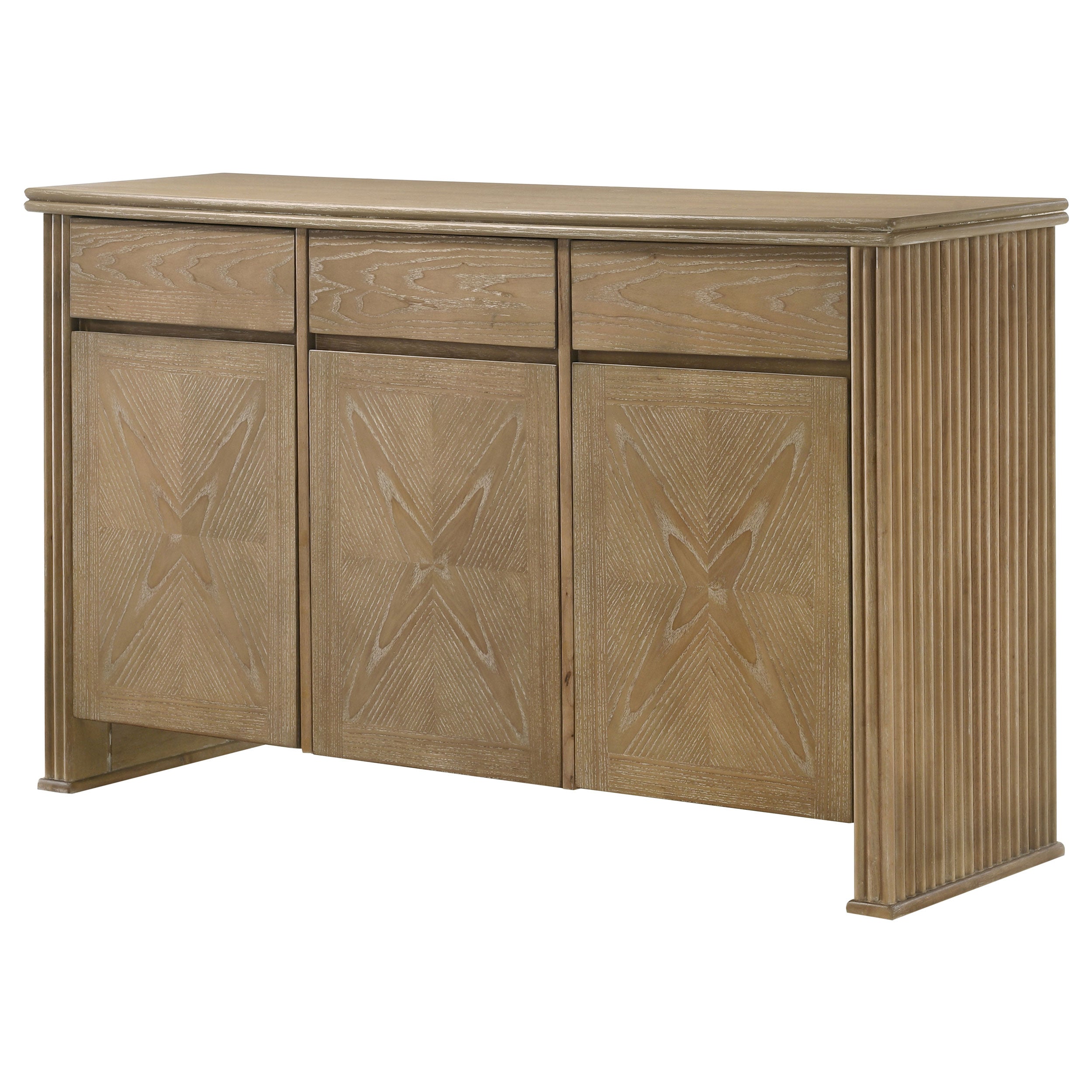 Adina Distressed Light Brown 3-door 59-inch Sideboard Server
