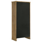 Adina Distressed Light Brown 77-inch Tall Display Cabinet