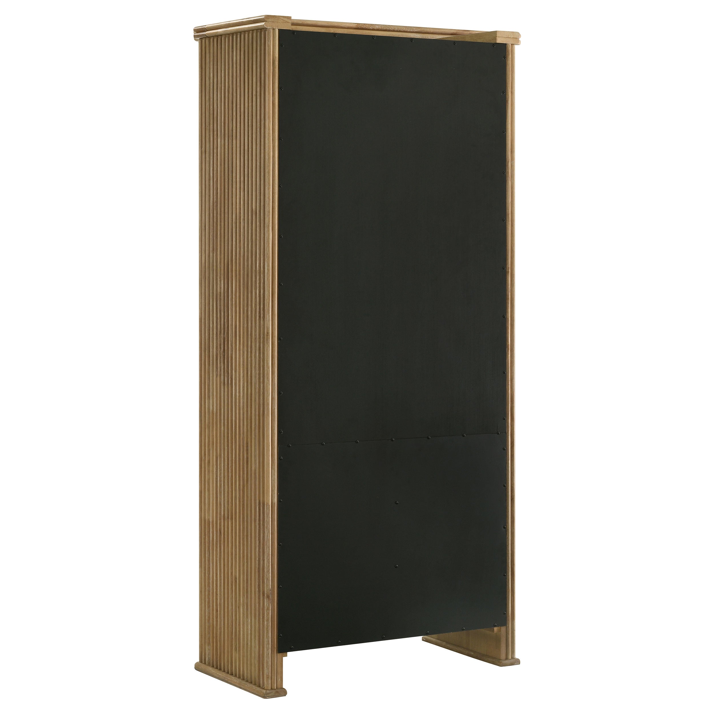 Adina Distressed Light Brown 77-inch Tall Display Cabinet