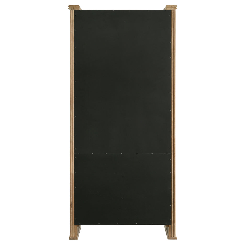 Adina Distressed Light Brown 77-inch Tall Display Cabinet