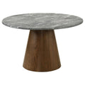 Franklin 50-inch Round Dining Table Grey and Dark Oak - 193820