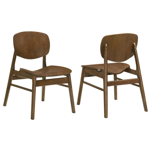 Benford Dining Side Chair Wood Seat Dark Brown (Set of 2) - 193832